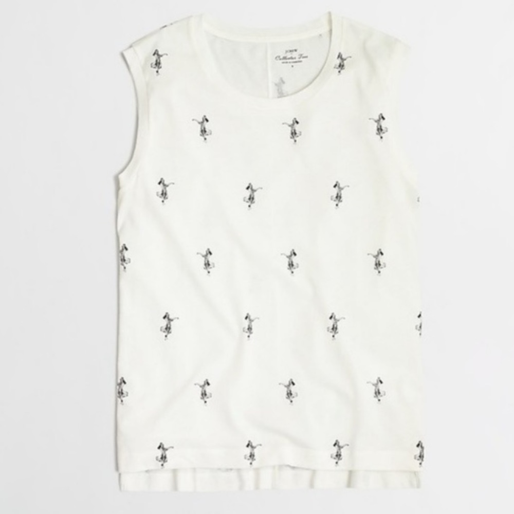 J.Crew Collector Tee Hula Girl Print Tank Top,Sz M